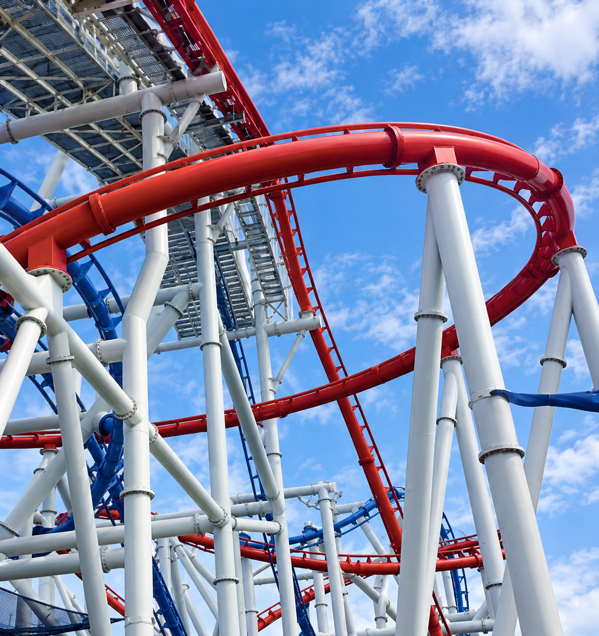 Roller coaster steel structure